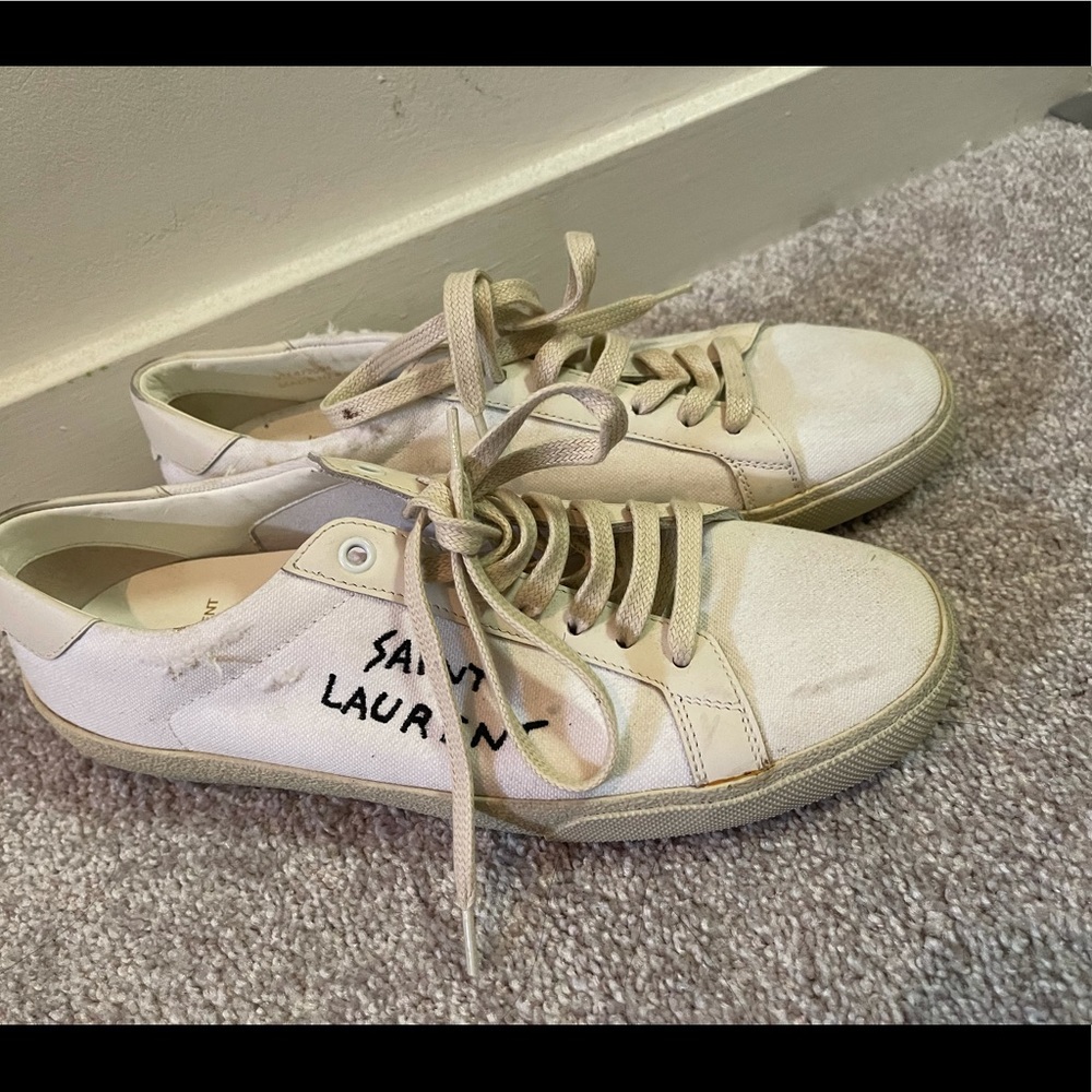 Saint Laurent YSL canvas sneaker size 40